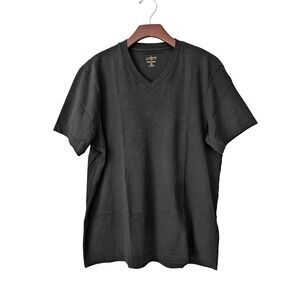 J. Crew Sueded Cotton V-Neck T-Shirt Slim Mens Size M‎ Black BW857